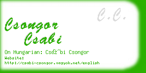 csongor csabi business card